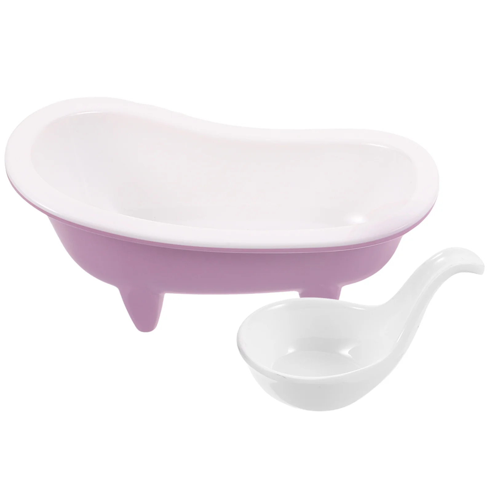 

Food Tray Bathtub Shaped Bowl Fruit Storage Spoon Bowls Candy Container Serving Dad