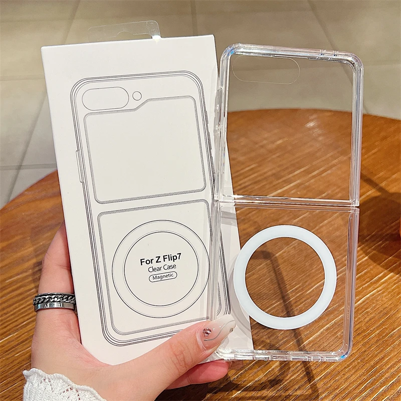 Magnetic Transparent Shockproof Acrylic Case with Magsafe Wireless Charging Compatibility