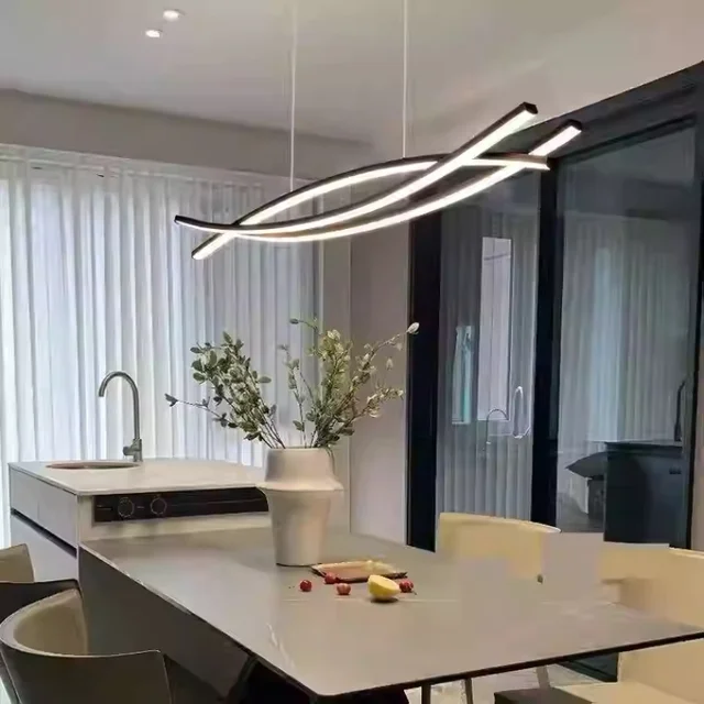 Modern Luxury Straight Strip Pendant Light 2