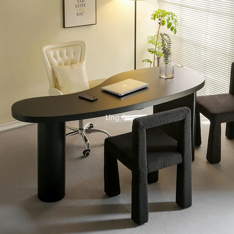 Free Shipping Designer Minimalist Office Desk Unique Black Gaming Computer Desks Study Reading Mesa Escritorio Dining Room Sets black executive office desk storage vanity mid century modern computer desks secretary organizer bureau meuble dining room sets