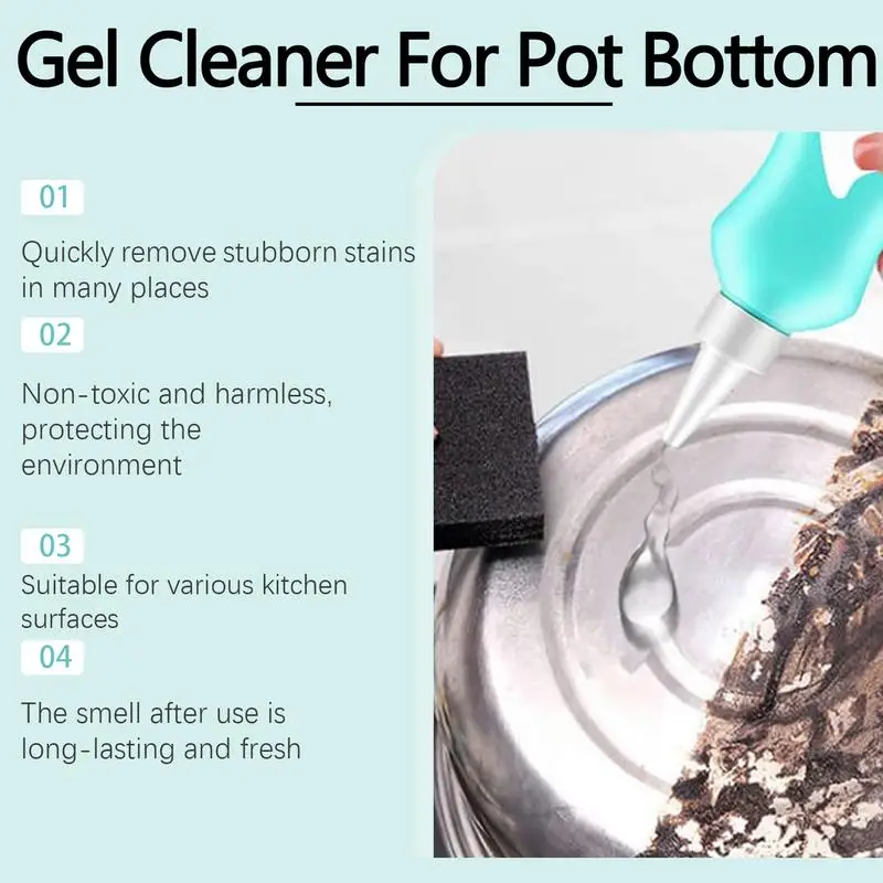 Magic Gel Cleaner For Pots And Pans Multifunctional Scale Cleaner Wash Pot Gel 150ml Effective Rust Remover Polishing