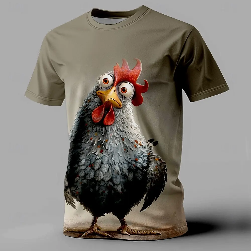 Mens Funny Summer T Shirts 3D Print Short Sleeve Tees