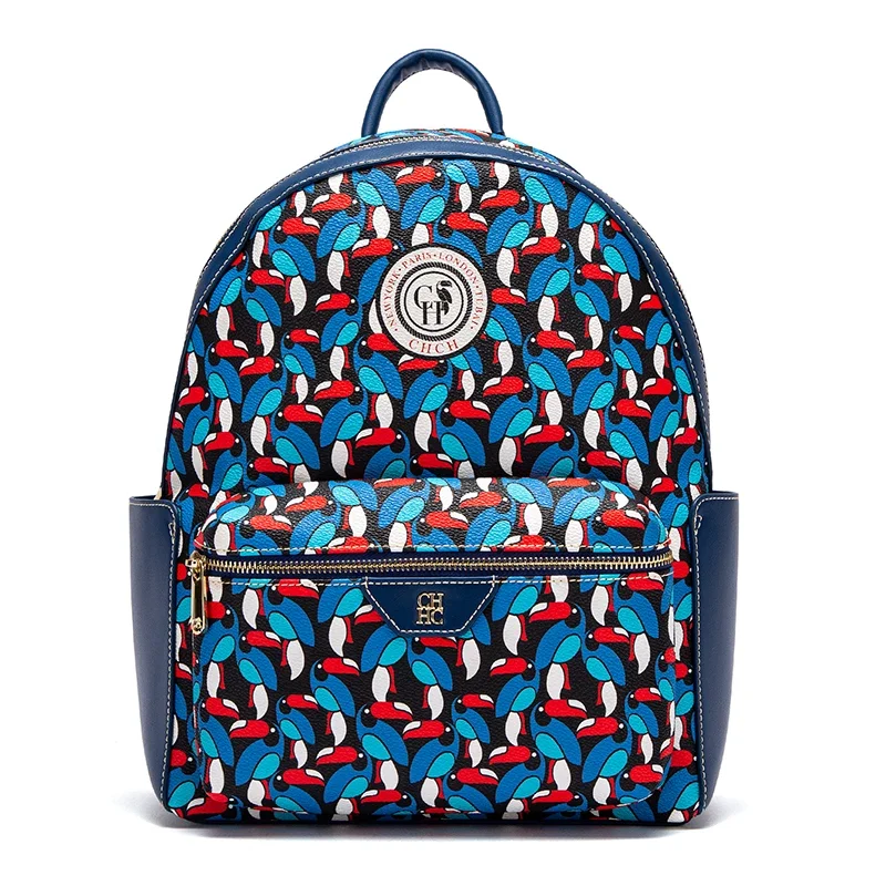 حقيبة ظهر نسائية بتصميم مطبوع فريد من نوعه من CH ح...