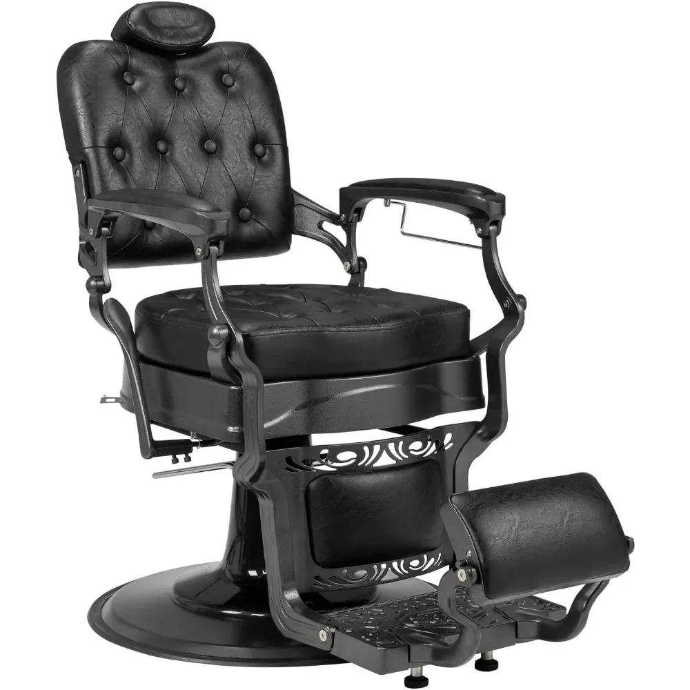 Description Picture 2 of itemHeavy Duty Vintage Recline Barber Chair Hydraulic With Headrest Salon Furniture Professional Salon Beauty Spa Shampoo Equipment