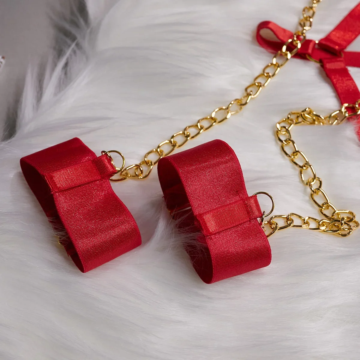 Seductive Chain Lingerie Four Piece Set 6