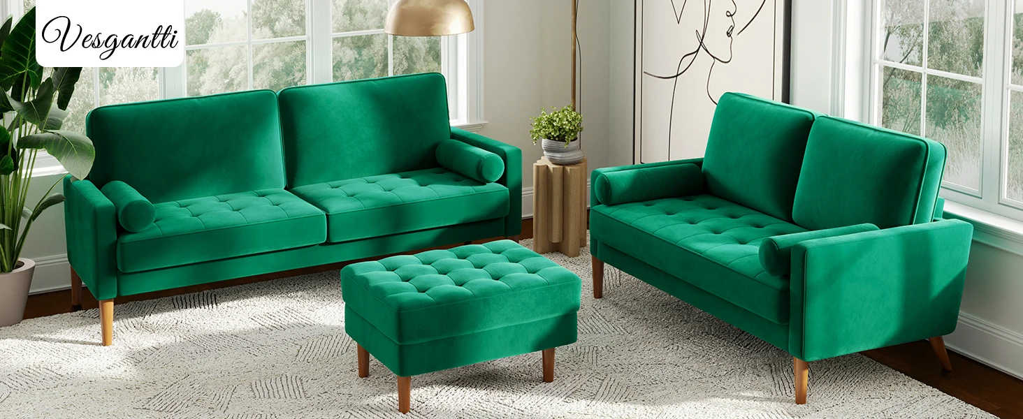 green loveseat green sofa green couch
