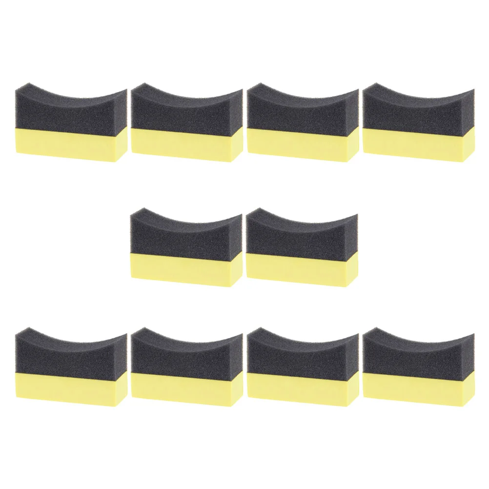 

10 Pcs Car Wash Sponge Wax Applicator Gloss Shine Tire Pad Composite PE Pads Detailing