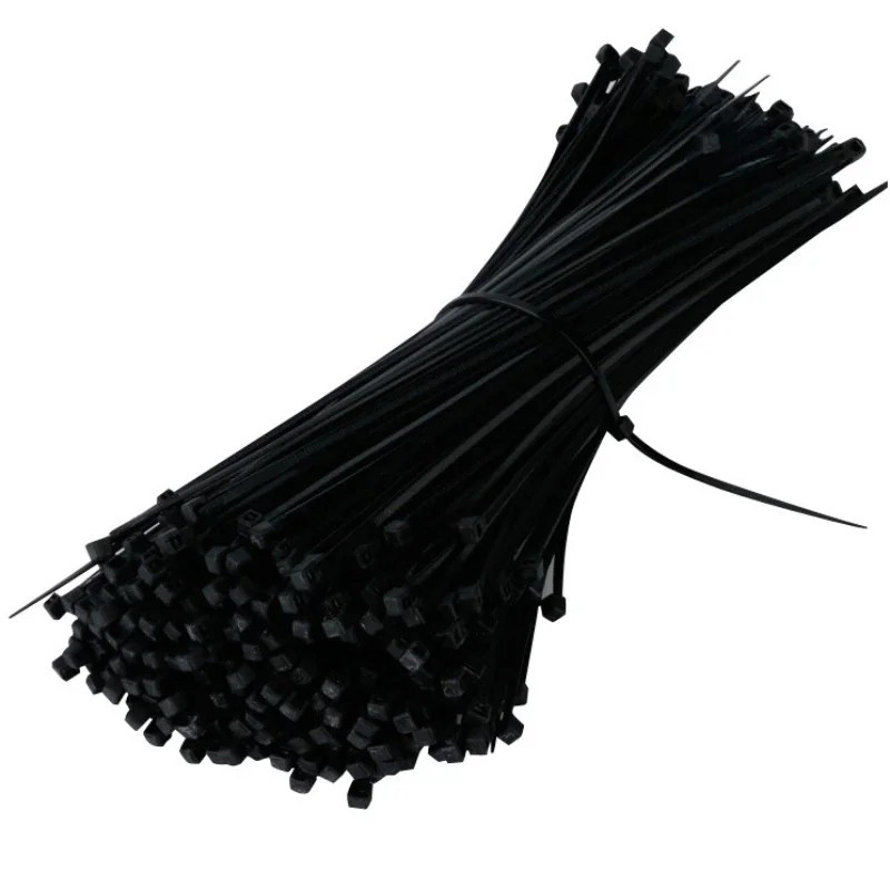 Plastic anchor cable tie with self-locking nylon buckle to fix the tie wire in black white color 100pcs cable ties