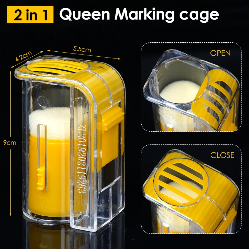8 Colors Beekeeping Marker Pen with Marker Bottle Bee Queen Catcher Not Fade Bee Identification Marking Tool Beekeeper Equipment