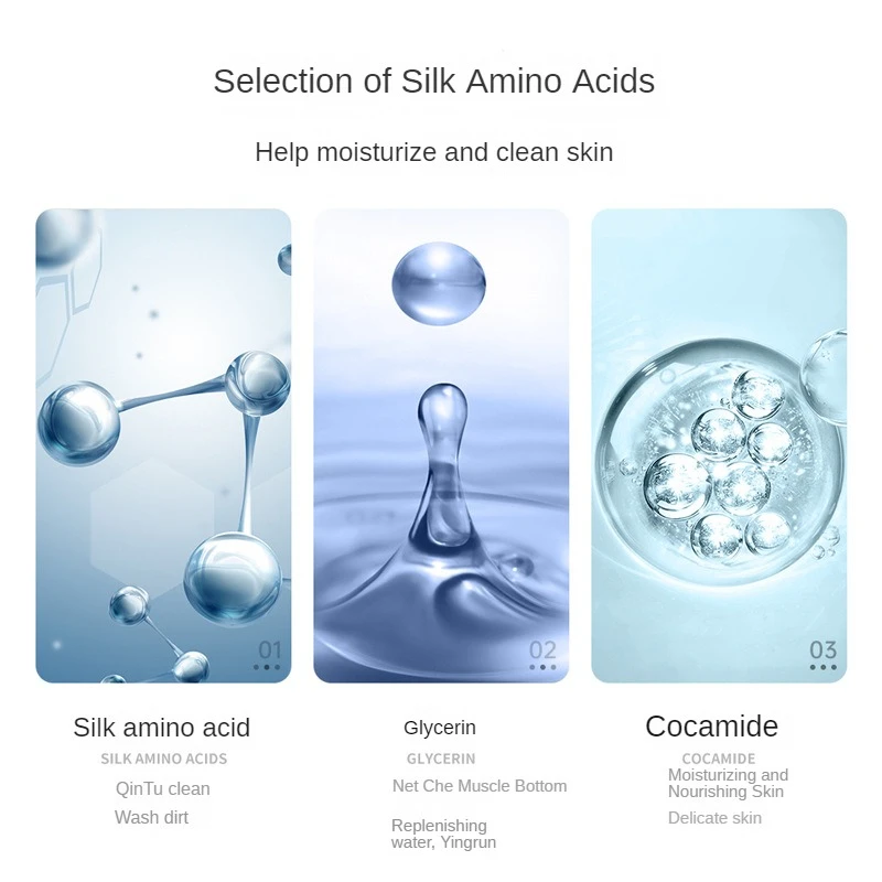 200g Deep Cleansing Facial Cleanser Amino Acid Face Washing Hyaluronic Acid Moisturizing Oil Control Purifying Pores Skin Care 3