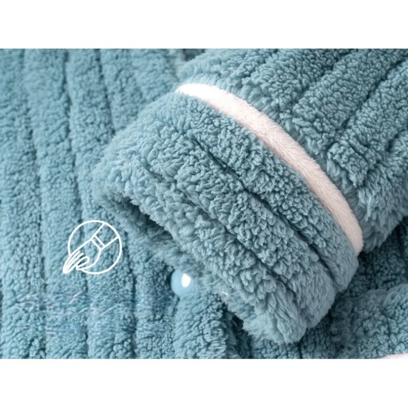 Woman Pajamas Winter Thickened Plus-size Loose Flannel Famale Warm Loungewear Coral Fleece Sweet Girl Sleepwear Ladies Pijamas