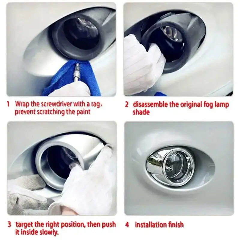 Front Anti-Fog Lamp Frame Decorative Cover - Automotive Accessory
