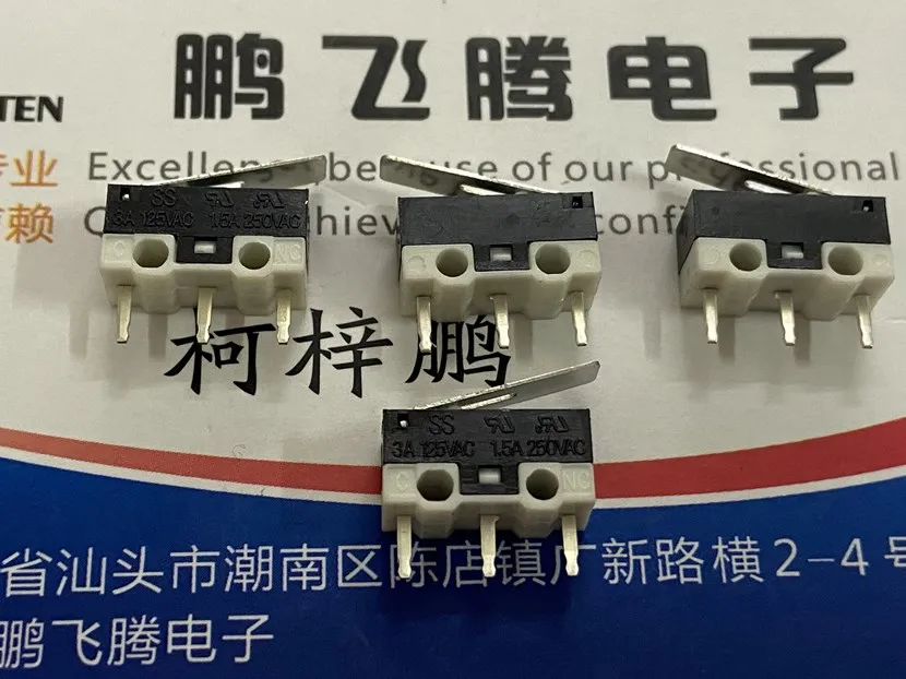 

1PCS U.S. E-SWITCH SS0750301F040P1A small micro-motion stroke limit reset switch 3 feet 3A125V 1.5A250VAC with iron swing lever