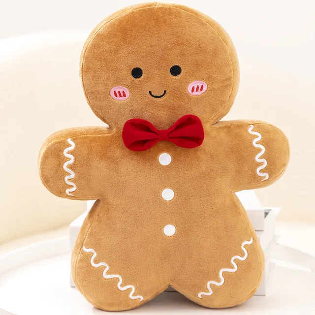 17cm  Gingerbread Man Keychain Xmas Tree Pendants New Year Kids Girls Gift Home Decorations Props