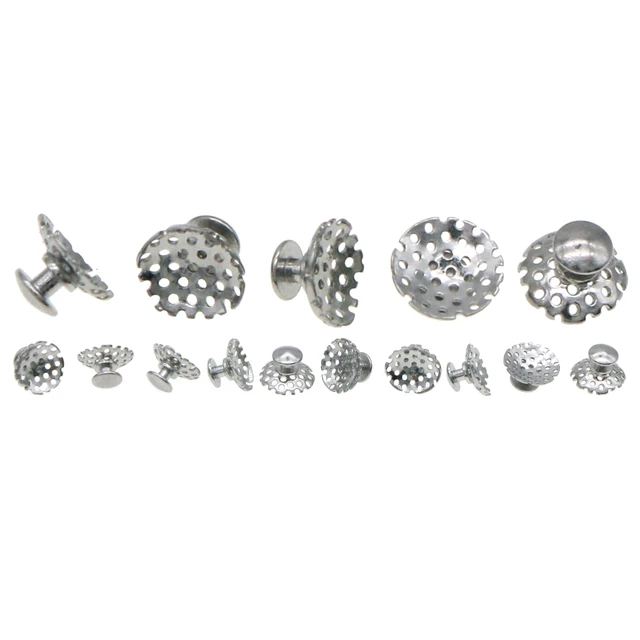 5 Sacchetti Di Bottoni Linguali In Metallo Dentale Con Base A - Foto 8