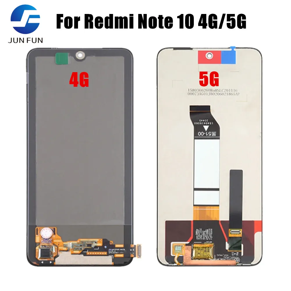

ЖК-дисплей M2101K7AI для Xiaomi Redmi Note 10, сенсорный экран с цифровым преобразователем для Redmi Note 10, телефон M2103K19G