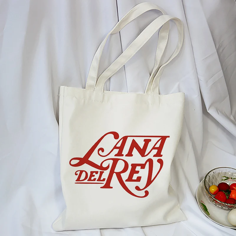 Lana Del Rey Fashion Canvas Tote Bags Casual Shopping Handbags Shoulder Bags Girls Handbag Women Elegant Bag Eco Bag