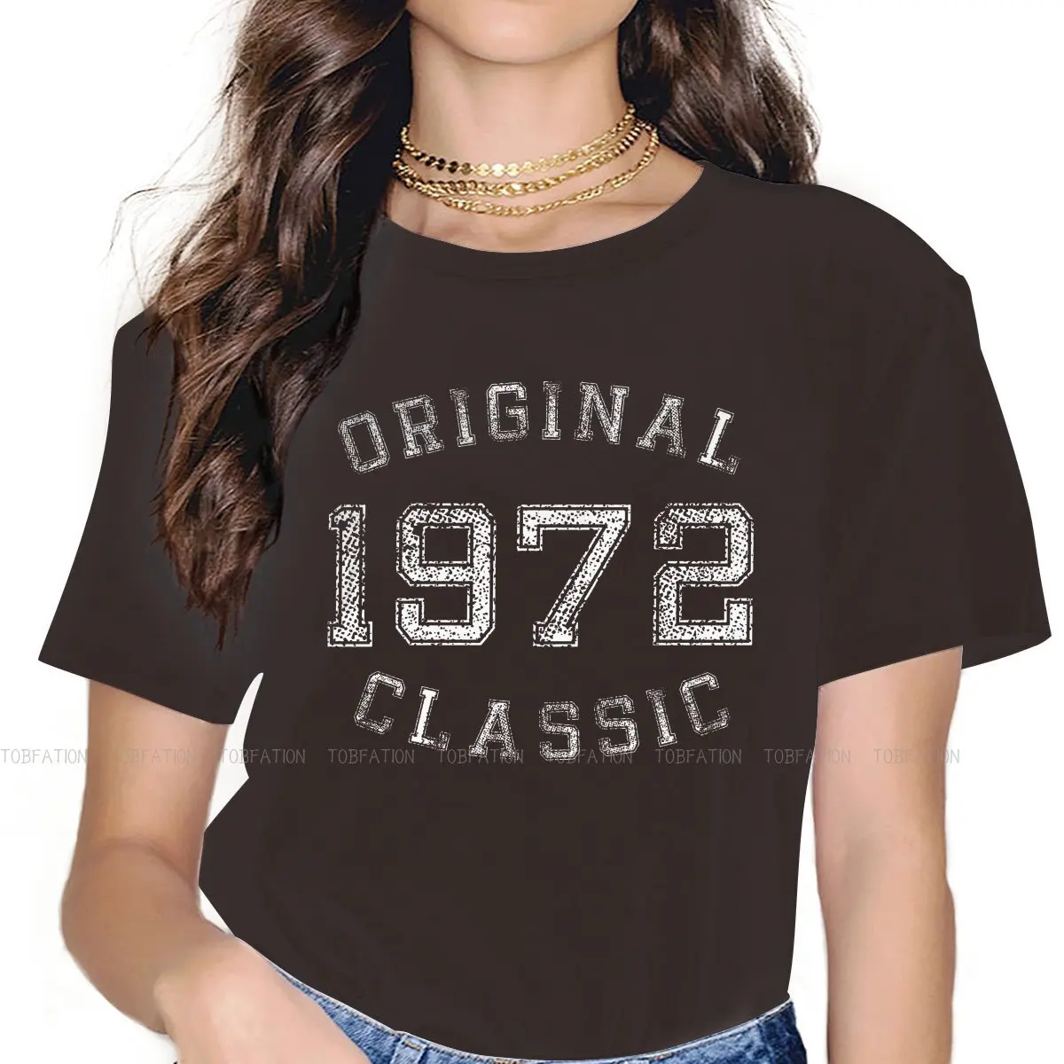 Original Retro Vintage 50th Birthday Gift TShirt for Girl 1972 2022 50 Years Old Hip Hop T Shirt Short Sleeve 5XL 
 Hot Sale 