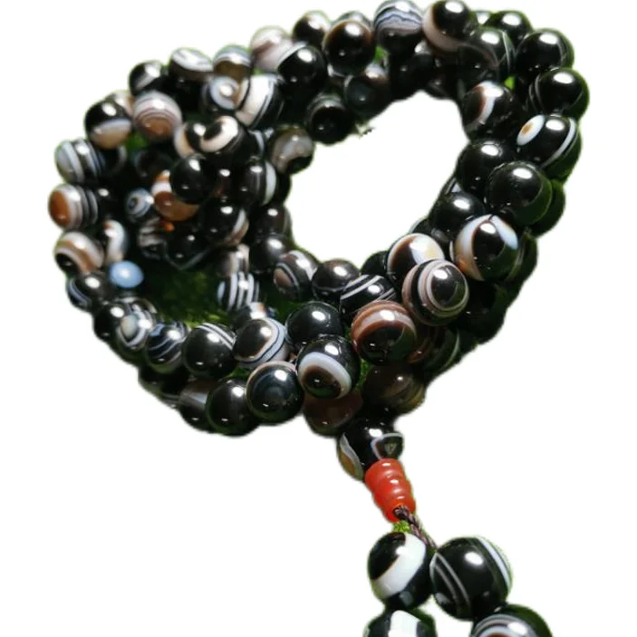 Bracelets multi-cercles en Agate de soie naturelle pour hommes et femmes, bijoux simples à la mode, 108