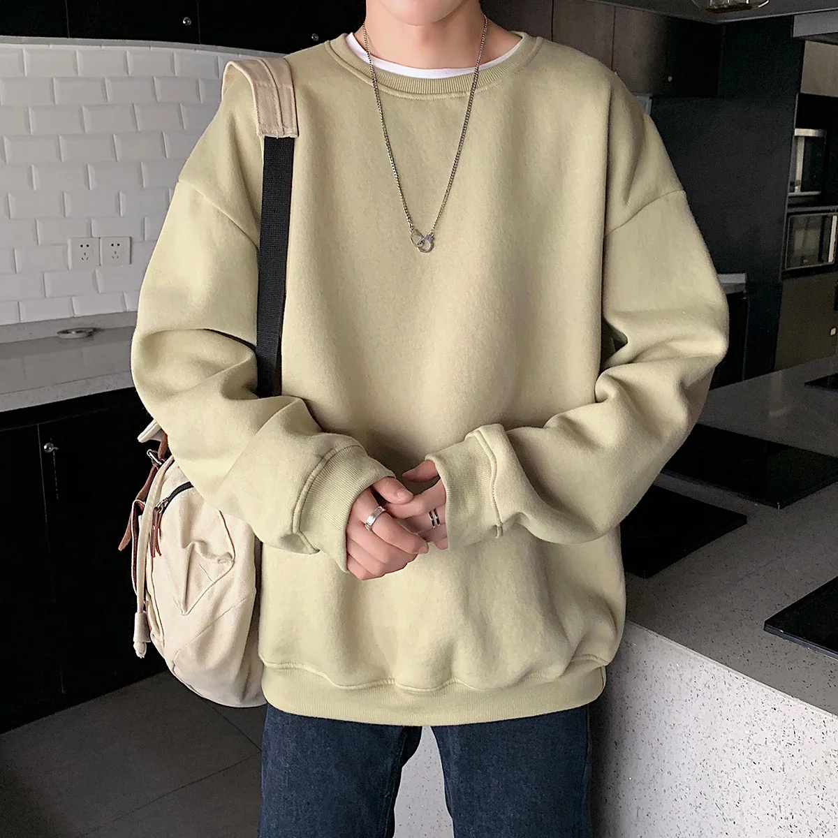 Hoodies Sweatshirts Men Streetwear Solid Pullover Sweatshirt Hoodies Men New Spring Autumn Sweatshirt