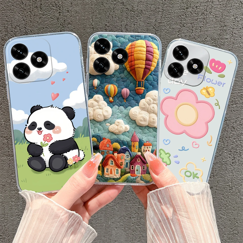 Cartoon Frog & Pig Transparent Protective Phone Case