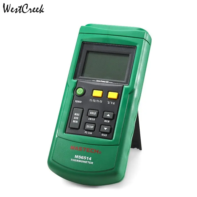

MS6514 Dual Channel Digital Thermometer Temperature Logger Tester USB+1pc K-Type Thermocouple Temperature Sensor Probe