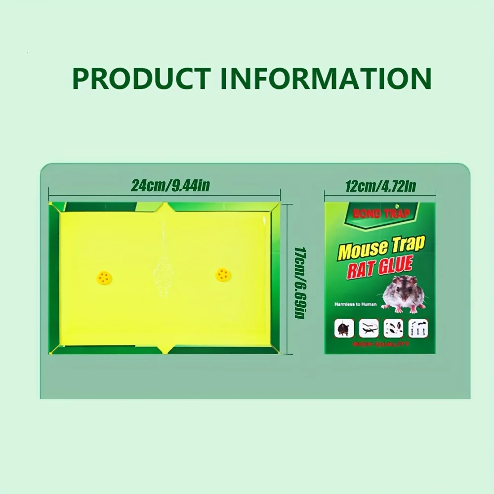 Mouse Board Sticky Rat Glue 1-25pcs Mouse Adhesive Glue Board Mice Catcher Trap Non-toxic Pest Control Restaurant Kitchen