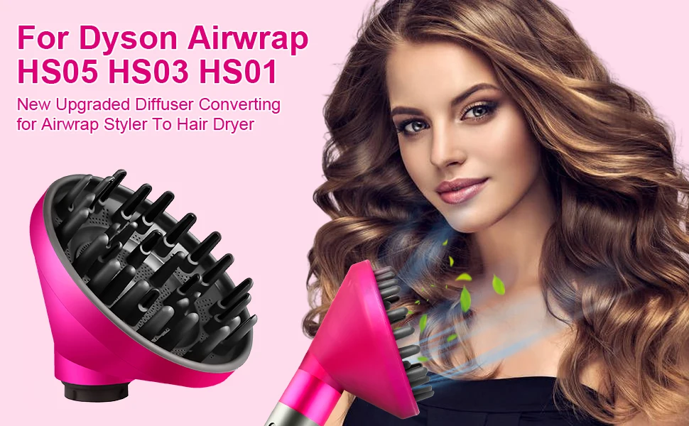 Description Picture 2 of itemUpgraded Diffuser for Dyson Airwrap HS01 HS05 Anti-flying Nozzle for All Models of Dyson Curling Iron Diffuser Nozzle Attachment