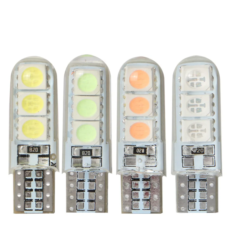 T10 W5W Car LED Bulb Turn Signal Light Auto Interior Dome Reading Light License Plate Super Bright White 12V Signal Lamp