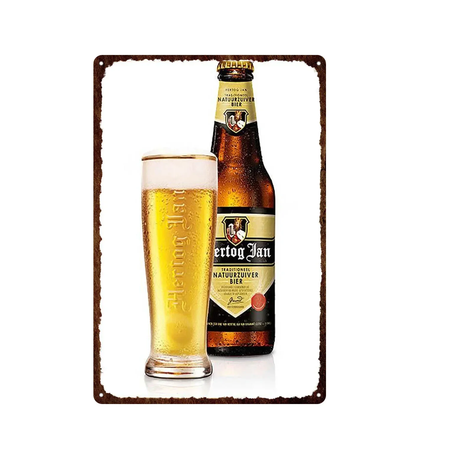 thumbnail image 1 of Cartel de hojalata de marca de cerveza famosa, letrero de metal retro de cervezas belgas y holandesas, para bar, pub, club, cueva de hombre, habitación, placa decorativa de arte de pared, 1 of 5