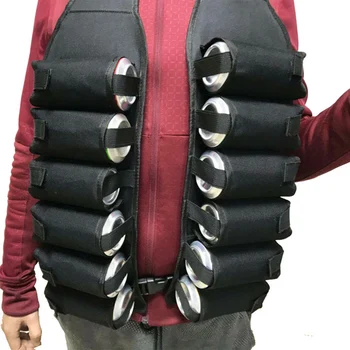 Chaleco multibolsillos para beber cerveza, almacenamiento de cerveza con soporte interior para dinero, fiesta de barbacoa divertida para mordaza, paquete de 12 1