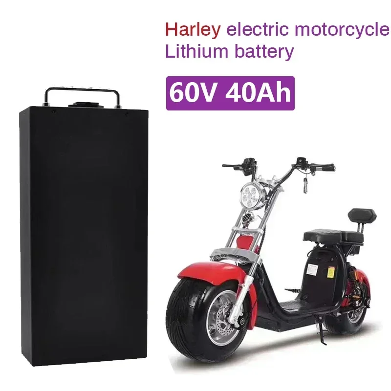 

Harley Electric Car Lithium Battery Waterproof 18650 Battery 60V 20ah for Two Wheel Foldable Citycoco Electric Scooter Bicycle