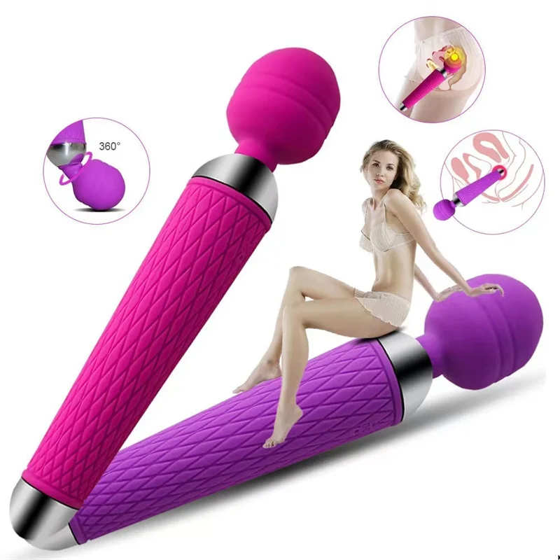 

Powerful Clitoris Vibrators USB Recharge Magic Wand AV Vibrator Massager Sexual Wellness Erotic Sex Toys for Women Adult Product