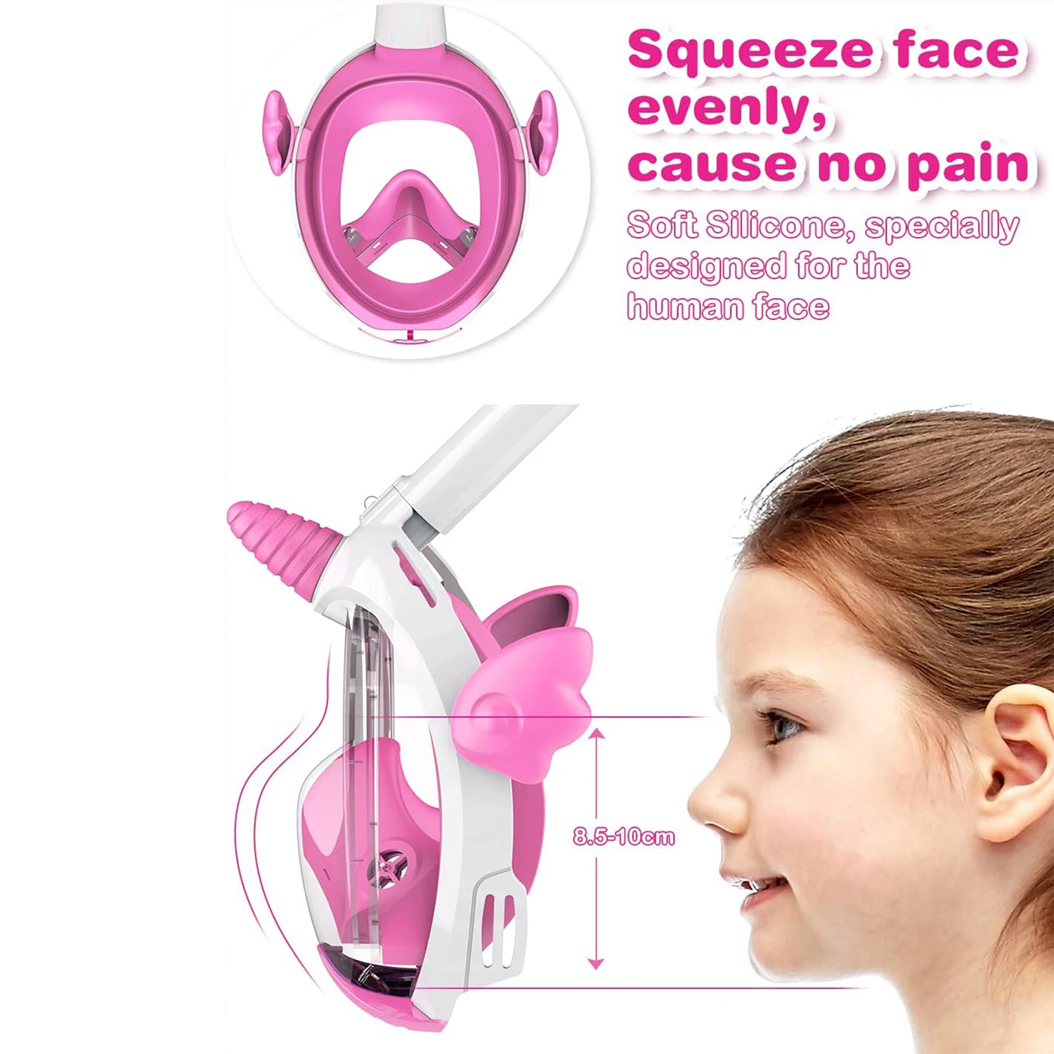 Full Dry Anti fog and Waterproof Unicorn Diving Mask With Advanced Respiratory System Swim and Snorkel For Children 6