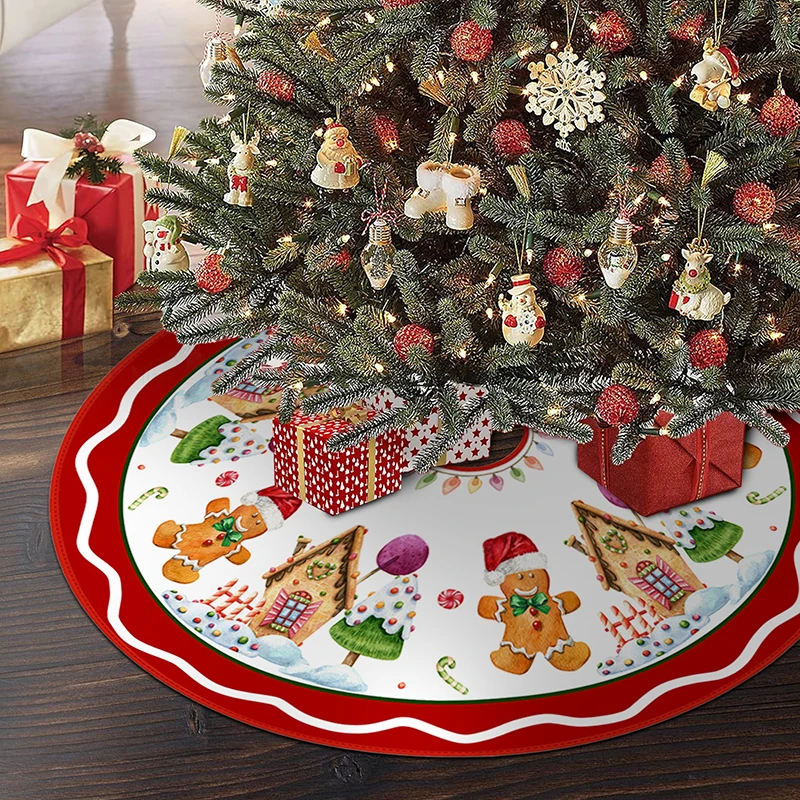 90/120cm Christmas Tree Skirt Mat Christmas Tree Foot Cover