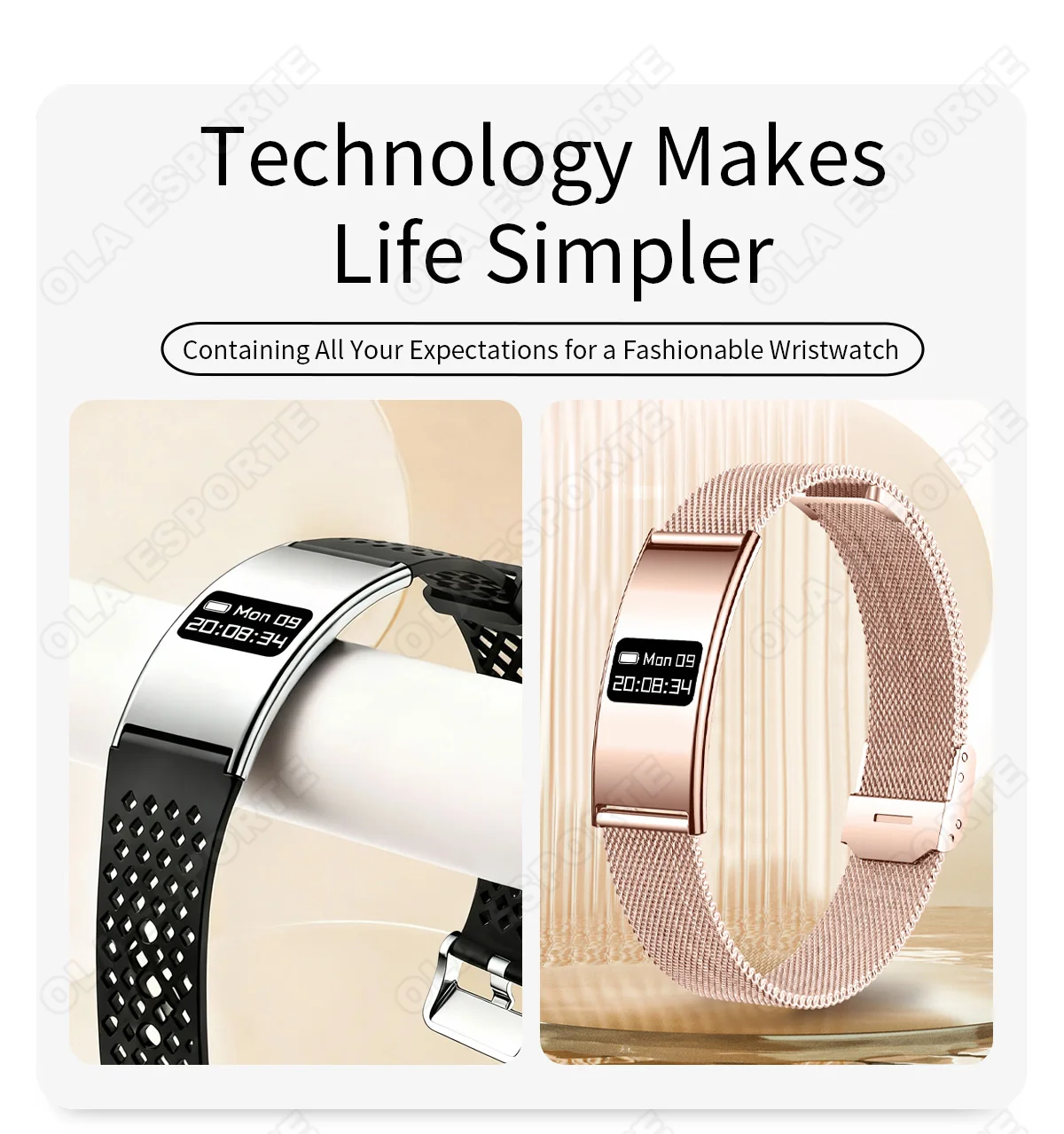 Smart Fitness Armband mit Herzfrequenz