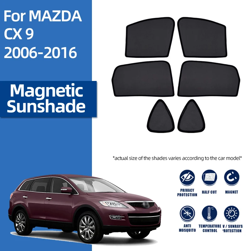 

For Mazda CX-9 TB CX9 2006-2015 CX 9 Front Windshield Car Sunshade Shield Rear Baby Side Window Sun Shade Visor Magnetic Curtain