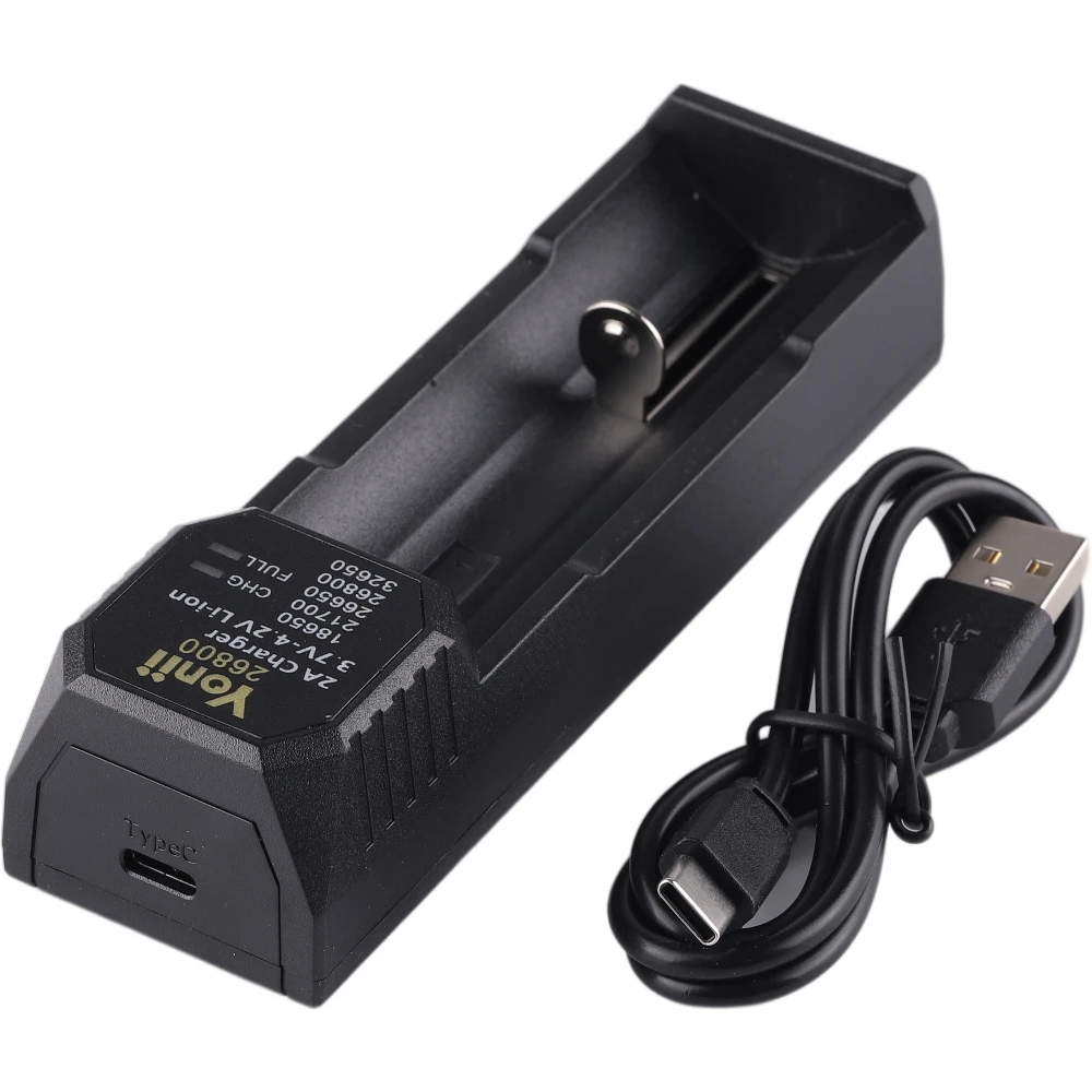 Yonii 26800 Charger for 3.7-4.2V Li-ion 18650 21700 26650 26800 32650 Flashlight Battery battery charger