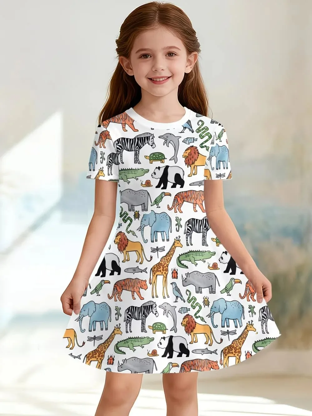 Dinosaur Girls Princess Dress 6