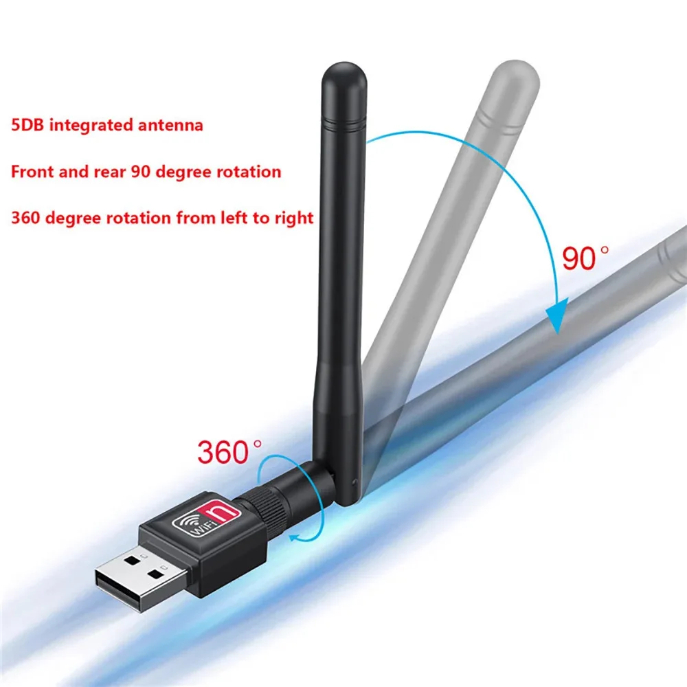 RTL8188 150Mbps 무선 네트워크 카드 미니 USB 2.0 WiFi 어댑터 LAN Wi-Fi 수신기 동글 안테나 802.11 b/g/n PC 윈도우용