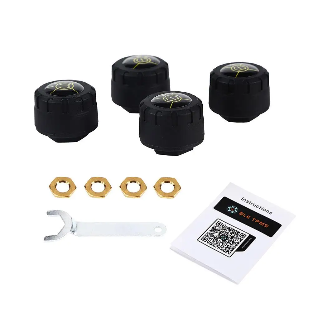 Motorcycle TPMS 2/4 Sensors Bluetooth 5.1 Tire Pressure Monitoring System for Android/iOS