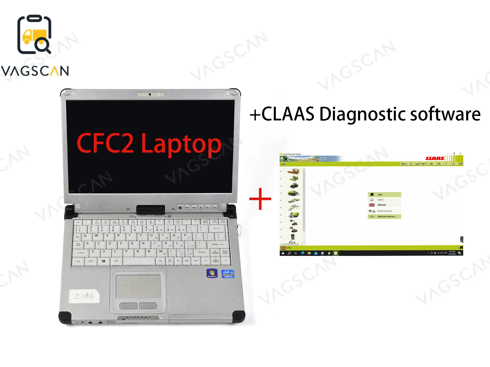 

2023 CFC2 ноутбук для CLAAS диагностический интерфейс Программное обеспечение для сельского хозяйства строительный грузовик экскаватор инструмент руководство