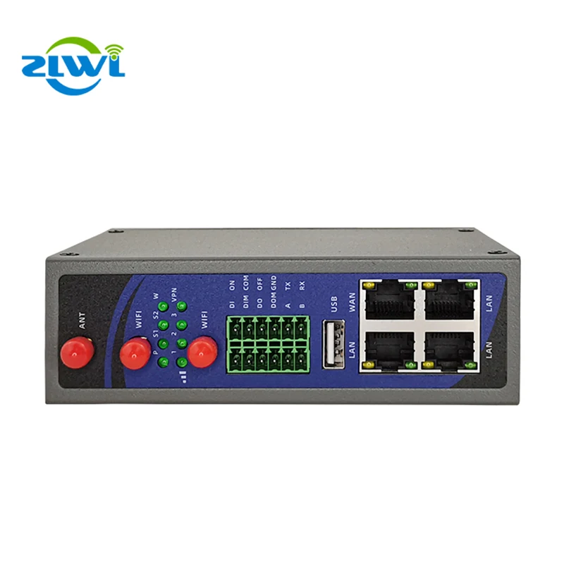 ZLWL IR4000 High Speed 4G 5G Industrial Wireless Router Outdoor Lte Remote Gateway Dual Sim Card VPN Wifi Router With 4 Ports