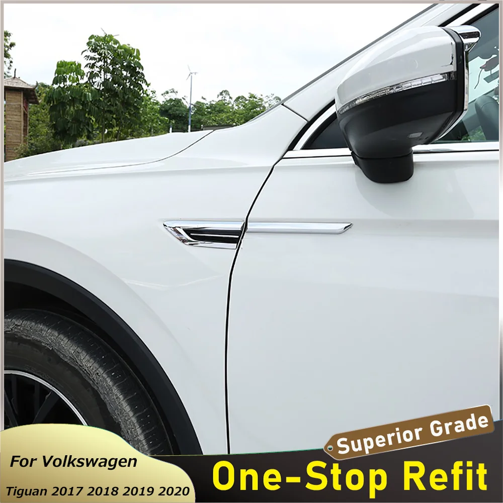 Auto Side Wing Fender Standard Emblem Cover Trim Stickers Fit For Volkswagen Tiguan Mk2 2017 2018 2019 2020