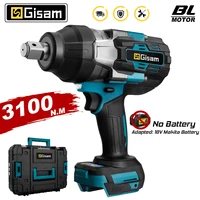 Gisam 3100N.M Torque Brushless Electric Impact Wrench 3/4 inch Cordless Electric Wrench Power Tool Compatible Makita 18V Battery 1