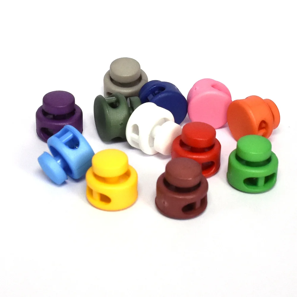 Description Picture 2 of item13 Pcs/Pack Mix Colors Cord Lock Toggle Clip Stopper Plastic Black For Bags/Garments Size:15mm*14mm
