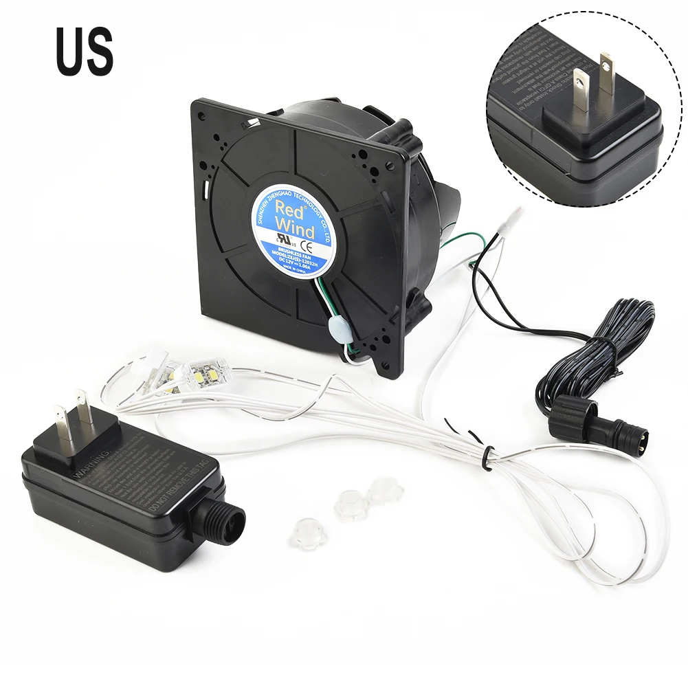 The Real Color Of The Item May Belacement 12V 1.5A Fan Blower Motor With 3 LED Lig Waterproof For Airblow Inflatables Decoration