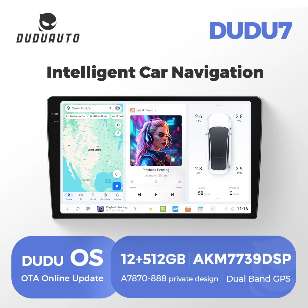 DUDUAUTO DUDU7 UIS7870 Universal 11.5"