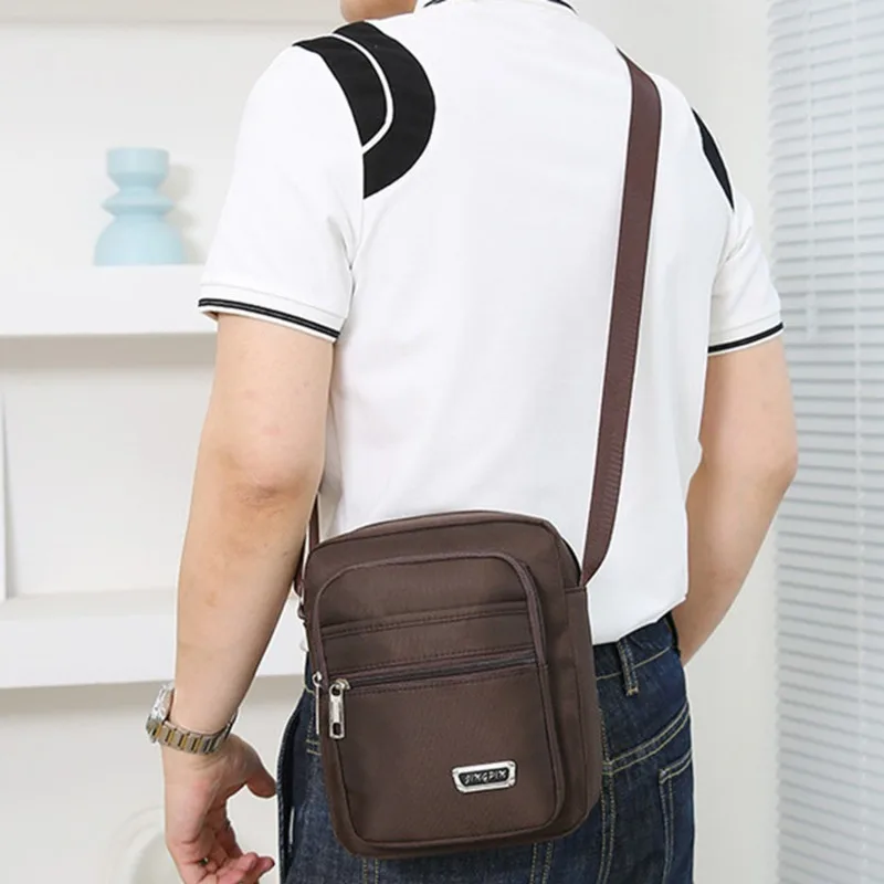 1pc männer Schulter Tasche Business Freizeit Große Kapazität Tragbare Handtasche Multi Schicht Wasserdichte Sommer Männlichen Umhängetaschen – Detail 4
