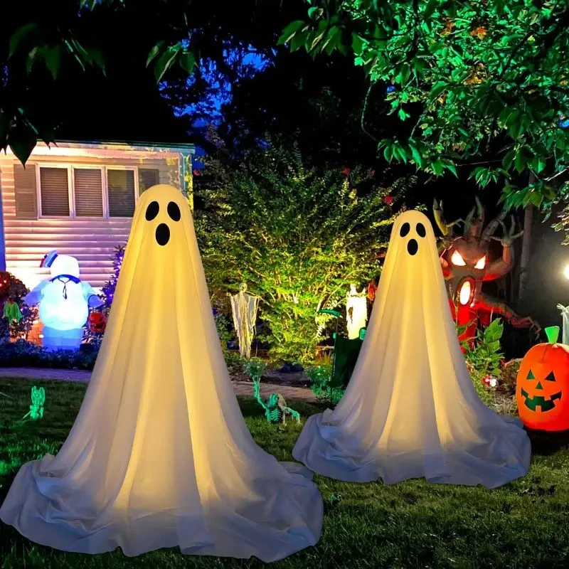 Ghost Spooky Halloween Decor Battery Light Home Ghost Front Porch Yard Courtyard Standing Halloween Horror Decoration 1 Ghost Spooky Halloween Decor Battery Light Home Ghost Front Porch Yard Courtyard Standing Halloween Horror Decoration 1